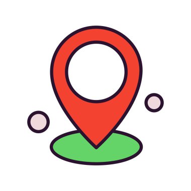 Vektör konumu simge illüstrasyonu