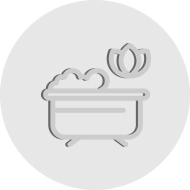 vektör Küvet Simgesi illüstrasyonu