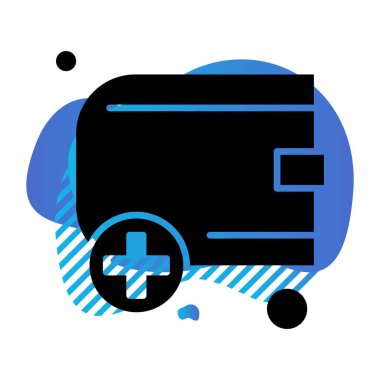 cüzdan ikonu vektör illüstrasyonu