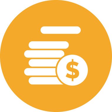 Vektör para simgesi çizimi