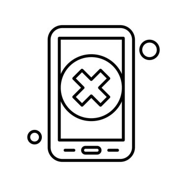 vektör çapraz simgesi illüstrasyonu