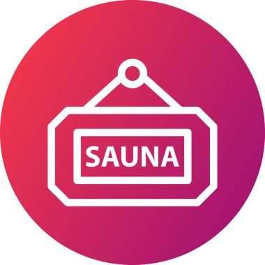 vektör sauna simgesi illüstrasyonu