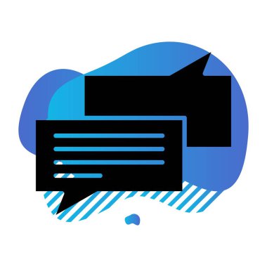  Vektör sohbet simgesi illüstrasyonu