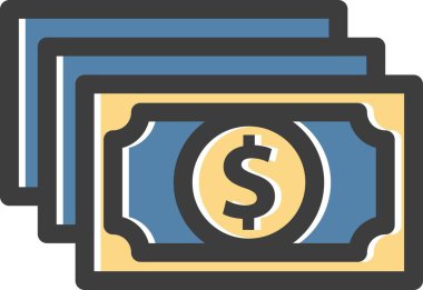 Dolar simgesi vektör illüstrasyonu