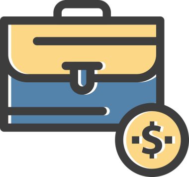 bavul ikonu vektör illüstrasyonu