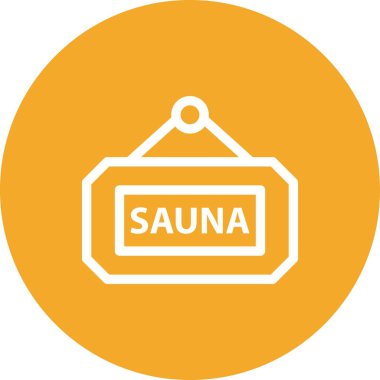 vektör sauna simgesi illüstrasyonu