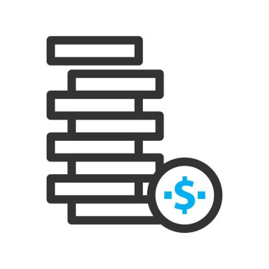 Vektör para simgesi çizimi