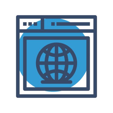 vektör ana hatları web sitesi simgesi 