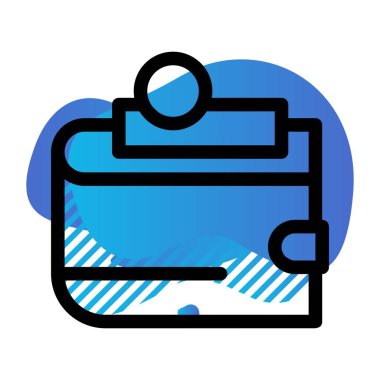 cüzdan ikonu vektör illüstrasyonu