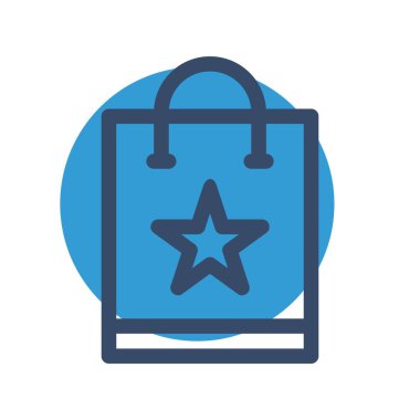 Vektör alışveriş torbası simgesi