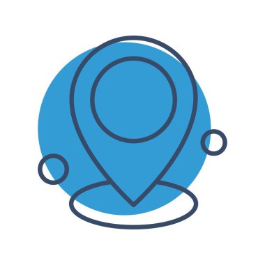 Vektör konumu simge illüstrasyonu