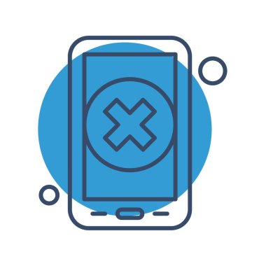 vektör çapraz simgesi illüstrasyonu