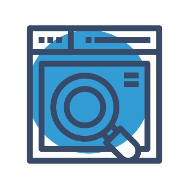 vektör ana hatları web sitesi simgesi 