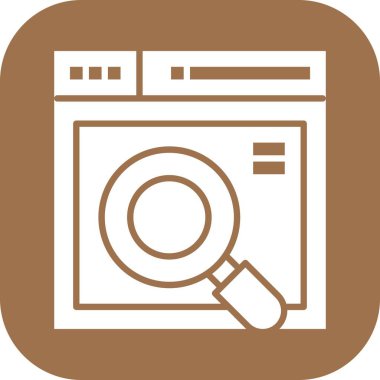 vektör ana hatları web sitesi simgesi 