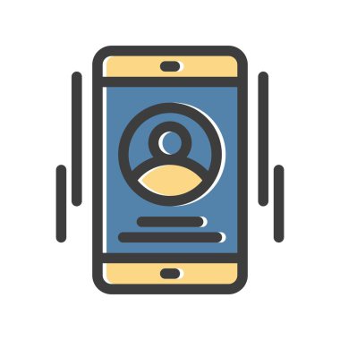 Telefon simgesinin vektör illüstrasyonu