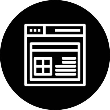 tarayıcı simgesi vektör illüstrasyonu