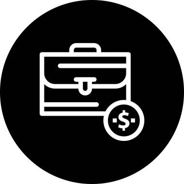 bavul ikonu vektör illüstrasyonu