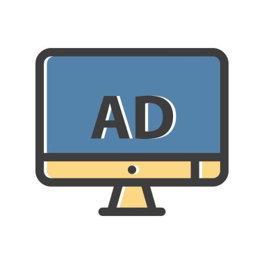vektör lcd simgesi illüstrasyonu
