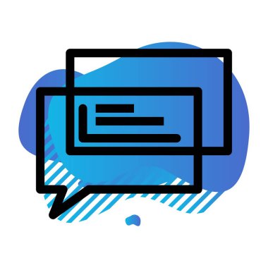  Vektör sohbet simgesi illüstrasyonu