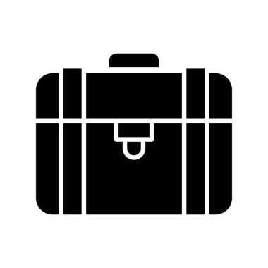 bavul ikonu vektör illüstrasyonu
