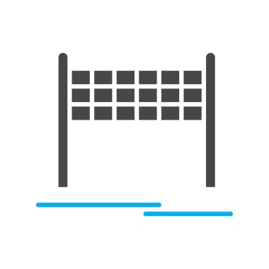 vektör voleybol ağı simgesi