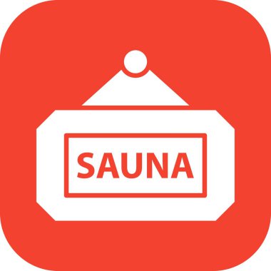 vektör sauna simgesi illüstrasyonu