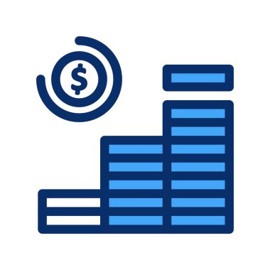 Vektör para simgesi çizimi