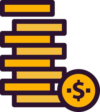 Vektör para simgesi çizimi