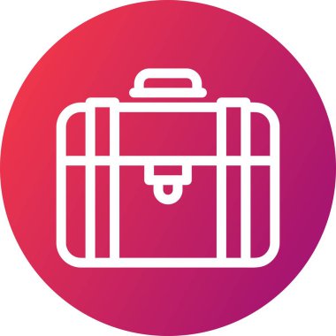 bavul ikonu vektör illüstrasyonu