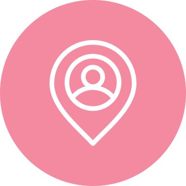 Vektör konumu simge illüstrasyonu