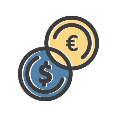 vektör sikkeleri Simge illüstrasyonu