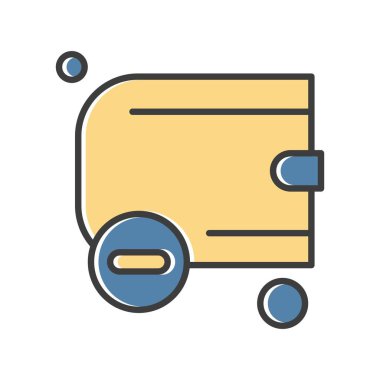 cüzdan ikonu vektör illüstrasyonu