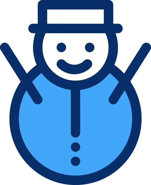 Vector Muñeco Nieve Icono Ilustración — Archivo Imágenes Vectoriales