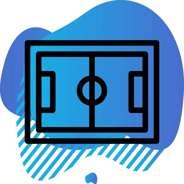 Vector Campo Fútbol Icono — Archivo Imágenes Vectoriales