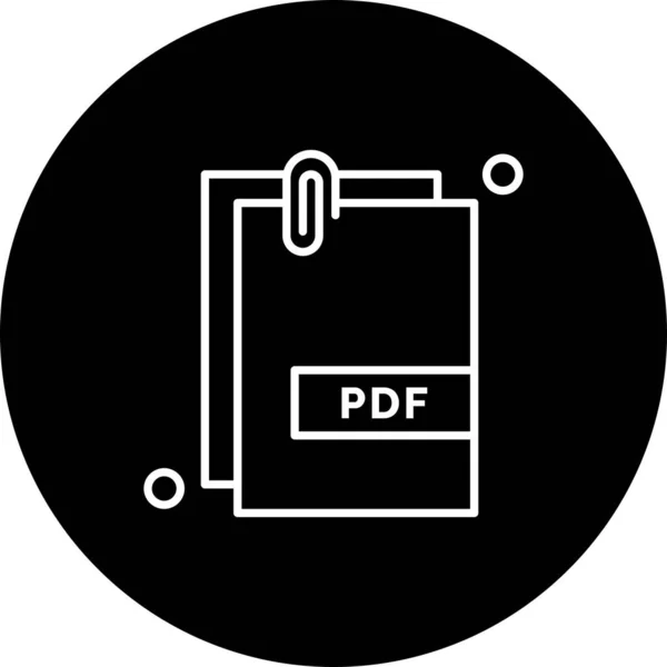 Vector Pdf Document Ico — Stock Vector