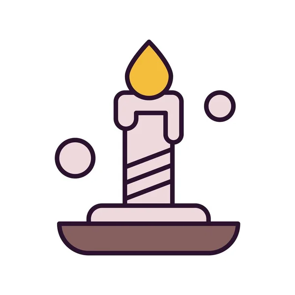 Vector Candle Icon Illustration — Stock Vector