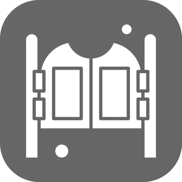 Векторні Двері Ілюстрація Піктограми — стоковий вектор