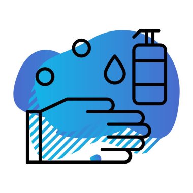 vektör yıkama el ico