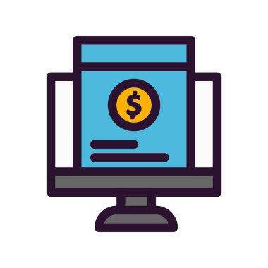 vektör lcd simgesi illüstrasyonu