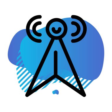 vektör sinyal kulesi simgesi  