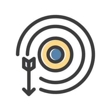 vektör hedef simgesi illüstrasyonu