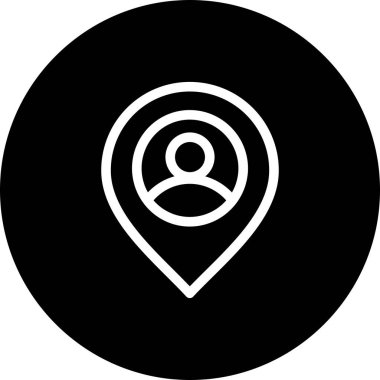 Vektör konumu simge illüstrasyonu