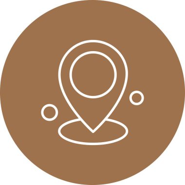 Vektör konumu simge illüstrasyonu