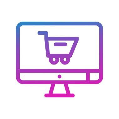 vektör çevrimiçi dükkan simgesi