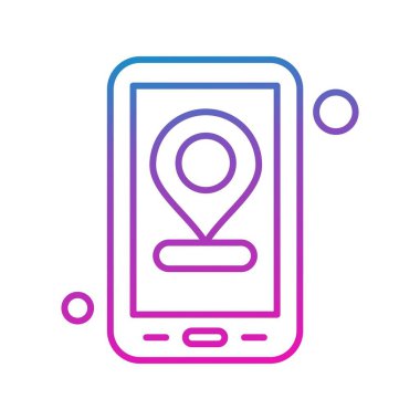 Vektör konumu simge illüstrasyonu