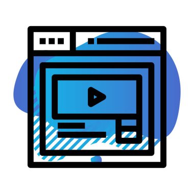 vektör ana hatları web sitesi simgesi 