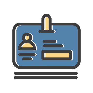 vektör ofis kartı simgesi 