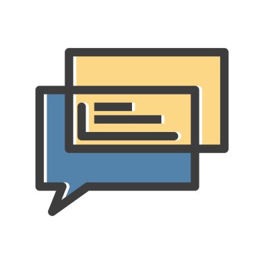  Vektör sohbet simgesi illüstrasyonu