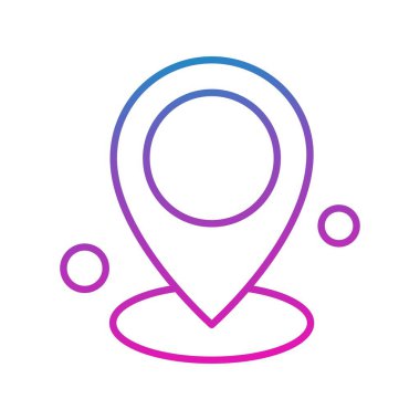 Vektör konumu simge illüstrasyonu