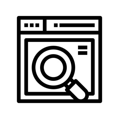 vektör ana hatları web sitesi simgesi 